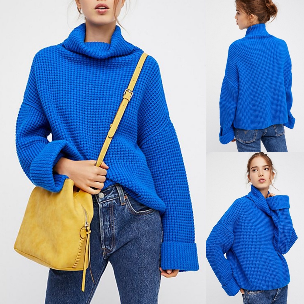 Free People Blue Sweater